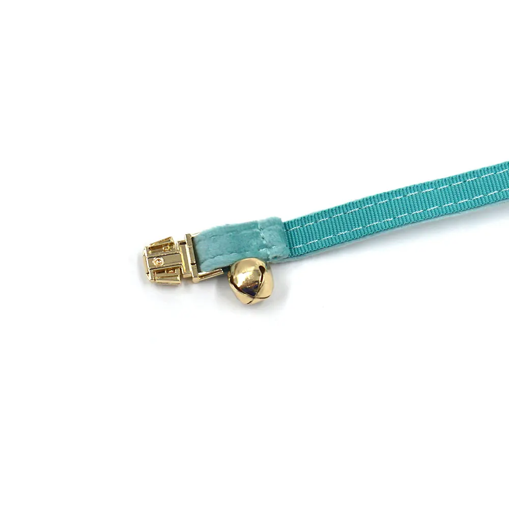 Tiffany Blue Velvet Dog Collar Light Blue Velvet Collar 