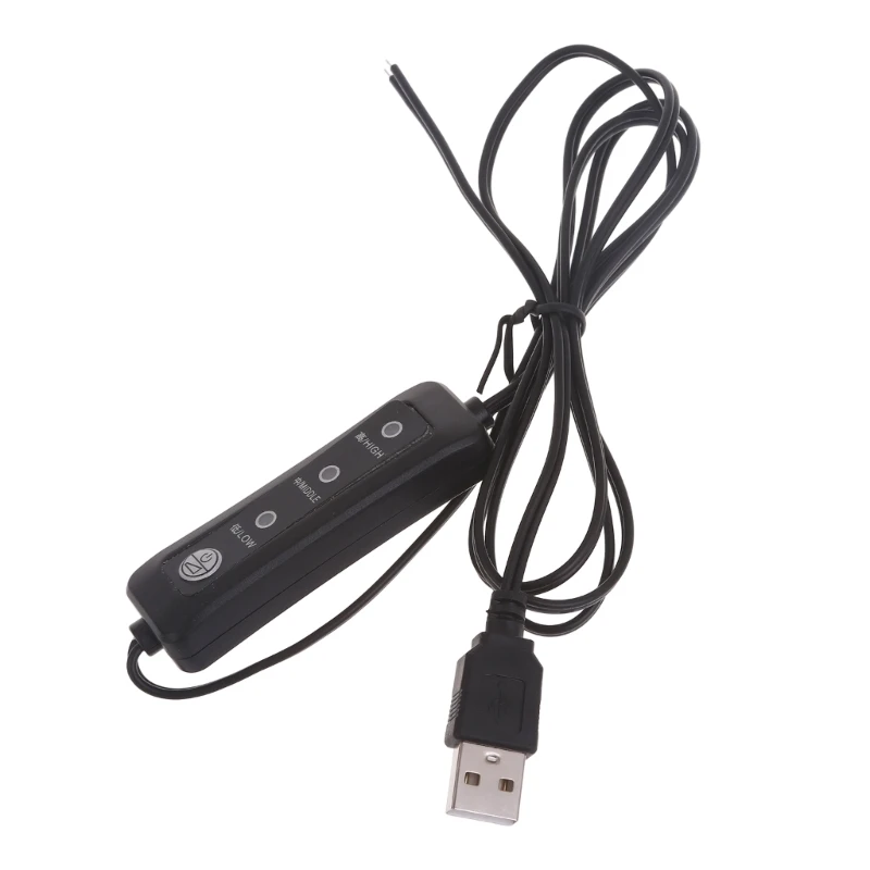 USB 2.0 A Male Plug with 2 Pin Power Cord for DIY Soldering and Powering LED Lights, Fans, Cameras, and More
