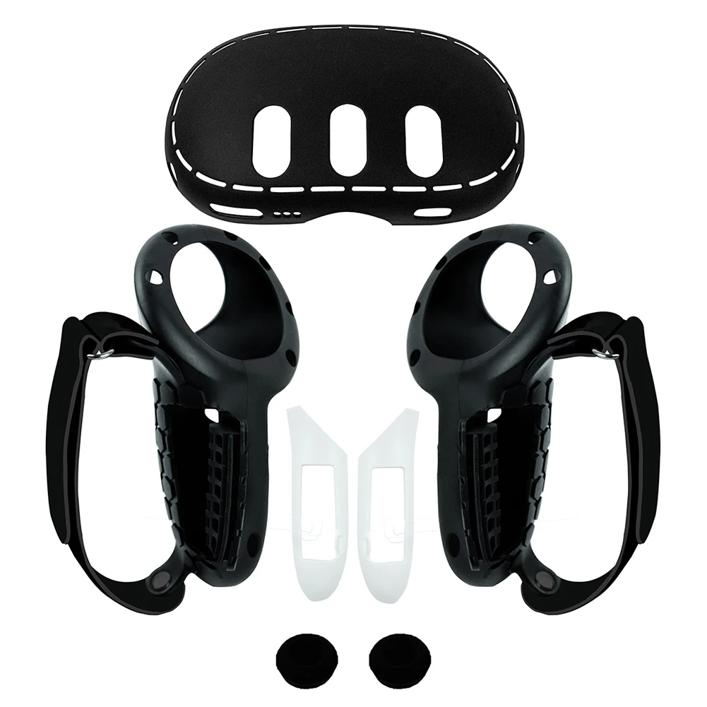 10 in 1 Silicone Cover Accessories VR Shell Cover Controller Grip Cover Lens Cover Face Cover Rocker Cap for Meta Quest 3