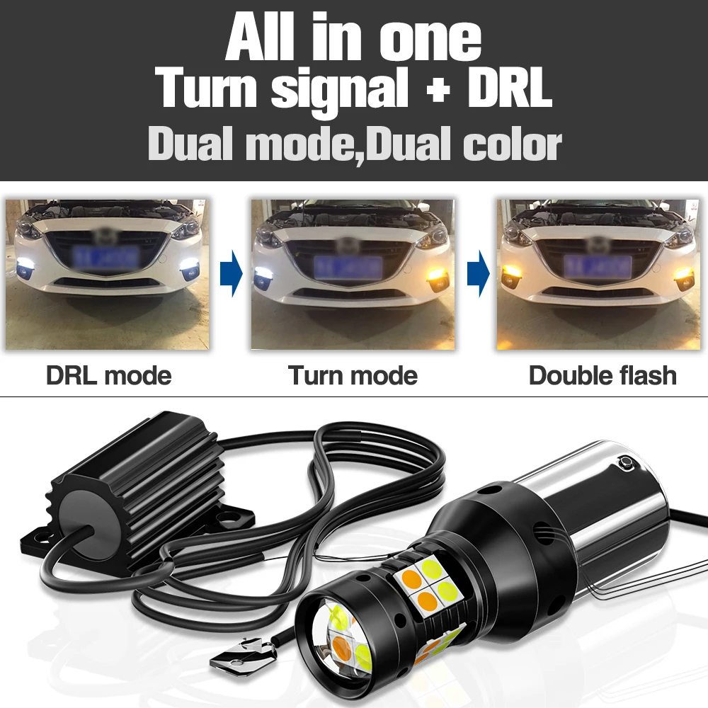 2 stücke LED Dual-Mode-Blinker + Tagfahrlicht drl Zubehör Canbus für Toyota  Auris E15 E18 2012-2015 2006 2018 - AliExpress