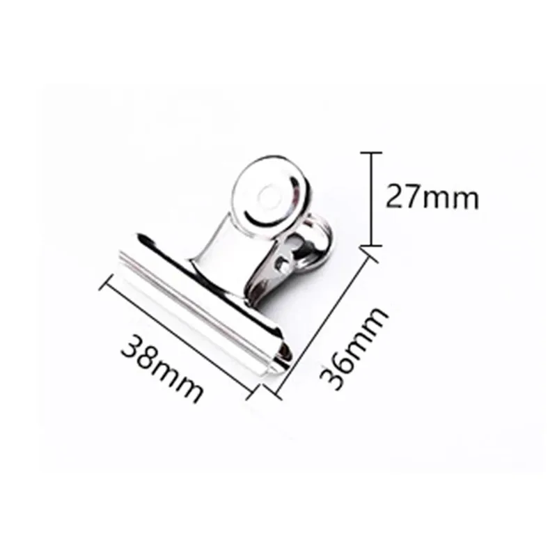 1p Powerful Metal Clip Stationery Office Supplies Household Folder Fixing Small Book Clip Extra Large Sketch Board Drawing