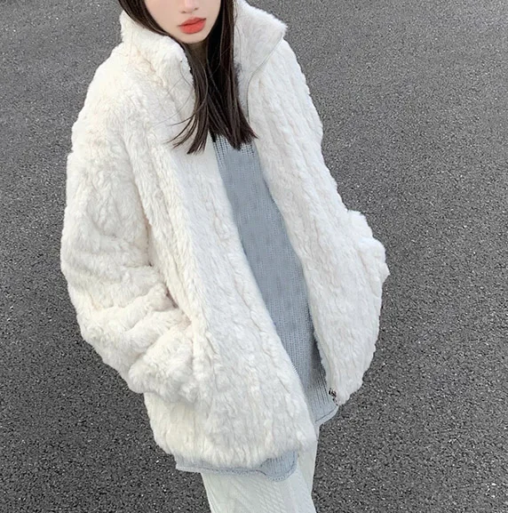 Women's Clothing Thickened Rabbit Fur Faux Fur Coat  Winter New   4.124