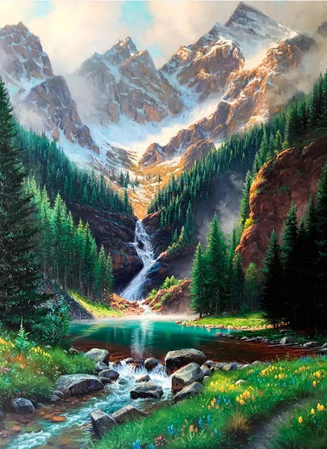 5D Scenery Diamond Painting DIY Landscape Diamond Mosaic Sunset Rhinestone Embroidery Full Drill Cross Stitch Kit Home Decore CY-FJ00104AE6