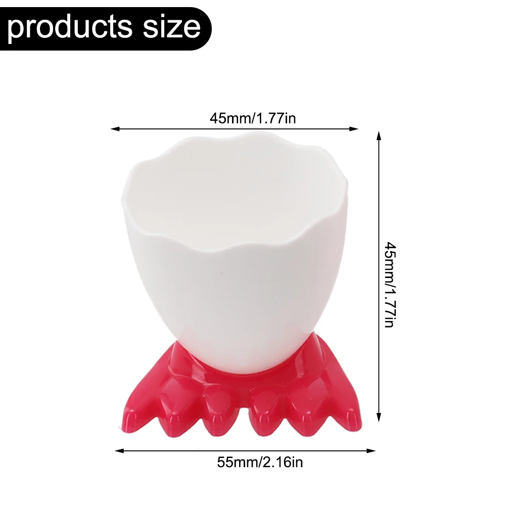 Cute Creative Egg Cup Holder Plastic Eggs Holder With Feet Eggs Separator Boiled Container Kitchen Accessories 4Pcs egg cups holder,egg container