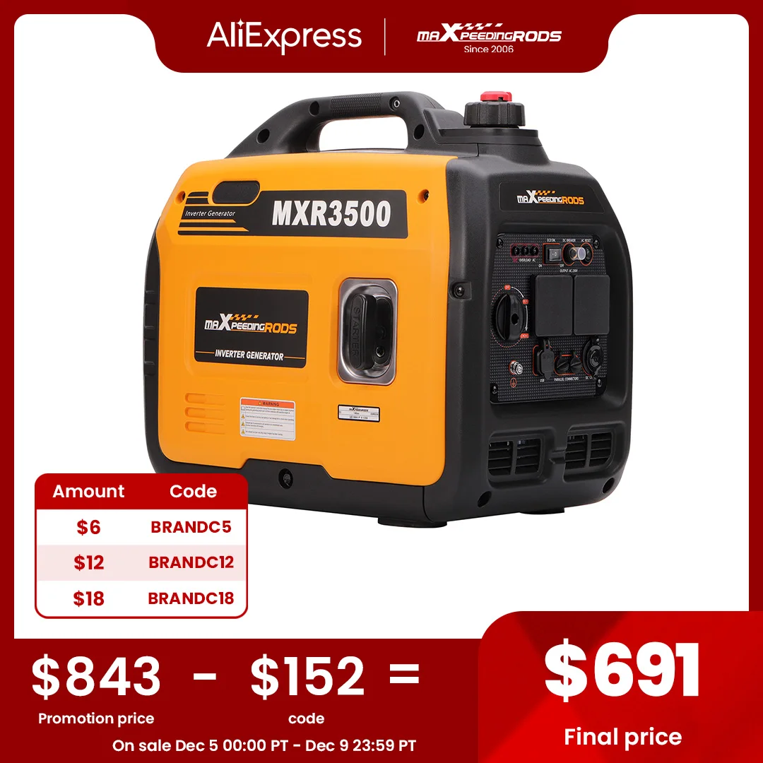 Maxpeedingrods MXR3500 3.5kW Portable Inverter Generator