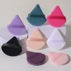 1Pcs Triangle Velvet Powder Puff Pizza Flours Mini Face Makeup Sponge Cosmetics Washable Makeup Tool Lightweight Beauty 3