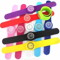10 Colors Choose Childrens Unisex Silicone Rubber Slap Wrist Pop Watch For Boys Girls Kids Gift A5 Mens Womens Boys And Girls 2