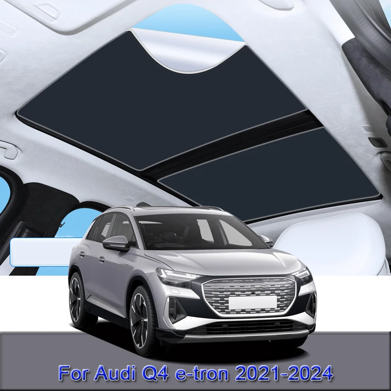 

Fit For Audi Q4 e-tron 2021-2024 Car Electrostatic Adsorption Sunroof Sunshade Heat Insulation Skylight Sticker Auto Accessories