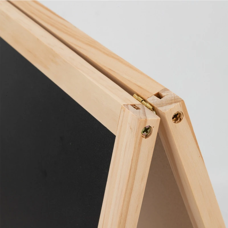 Wooden Double-Sided Foldable Easel Blackboard and magnetic white board 5