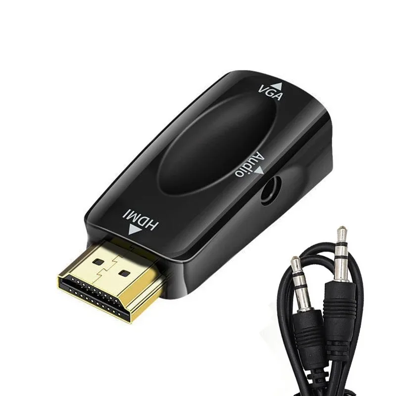 Cavo Adattatore Convertitore VGA Maschio A HDMI Femmina Uscita 1080P HD Tv Av Hdtv 80233966 - Foto 2
