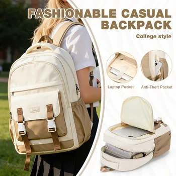 School Bags for Teenager, Y2k Backpacks Girls School Bag Primary Middle, Women Fashion Backpack Daypack Travel Laptop Backpack 1