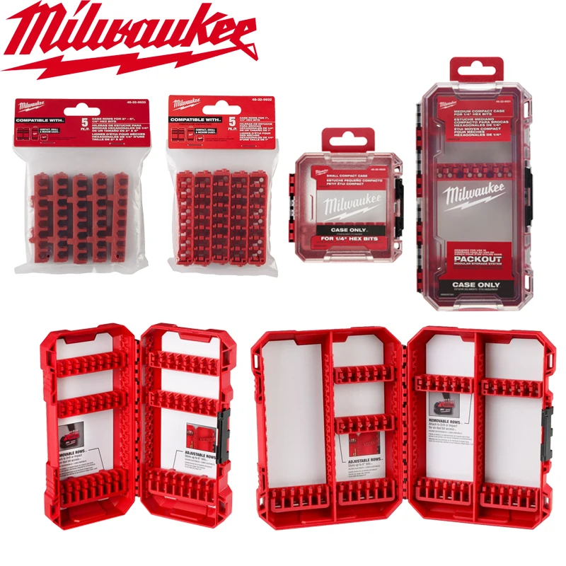 Milwaukee Original Small/Medium/Large ToolBox Case Rows Driver Accessories Multifunctional Storage Tool Accessories tool case