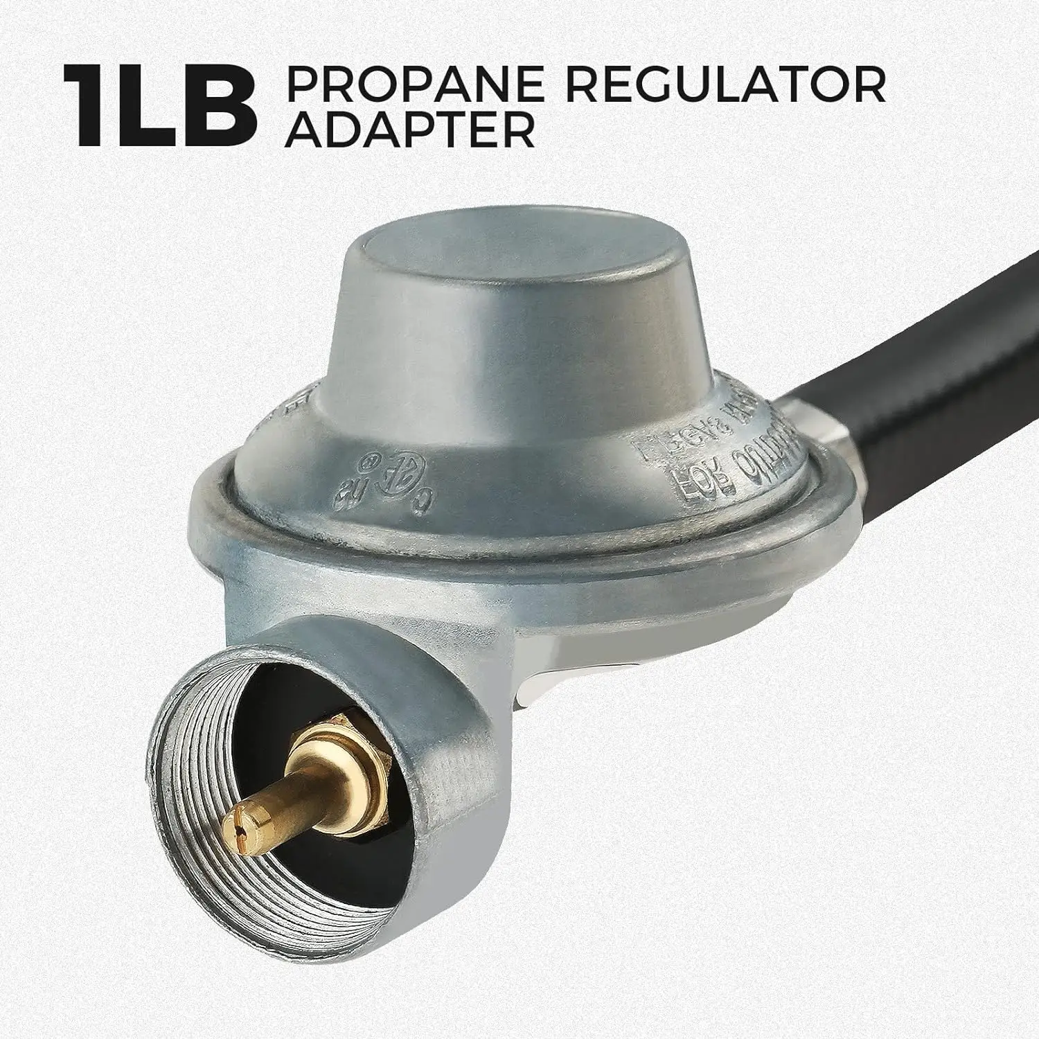 1LB Low Pressure Propane Regulator with 5FT Extension Hose,3/8" Female Flare Nut for Outdoor Camper Gas Grills Heaters BBQ Stove