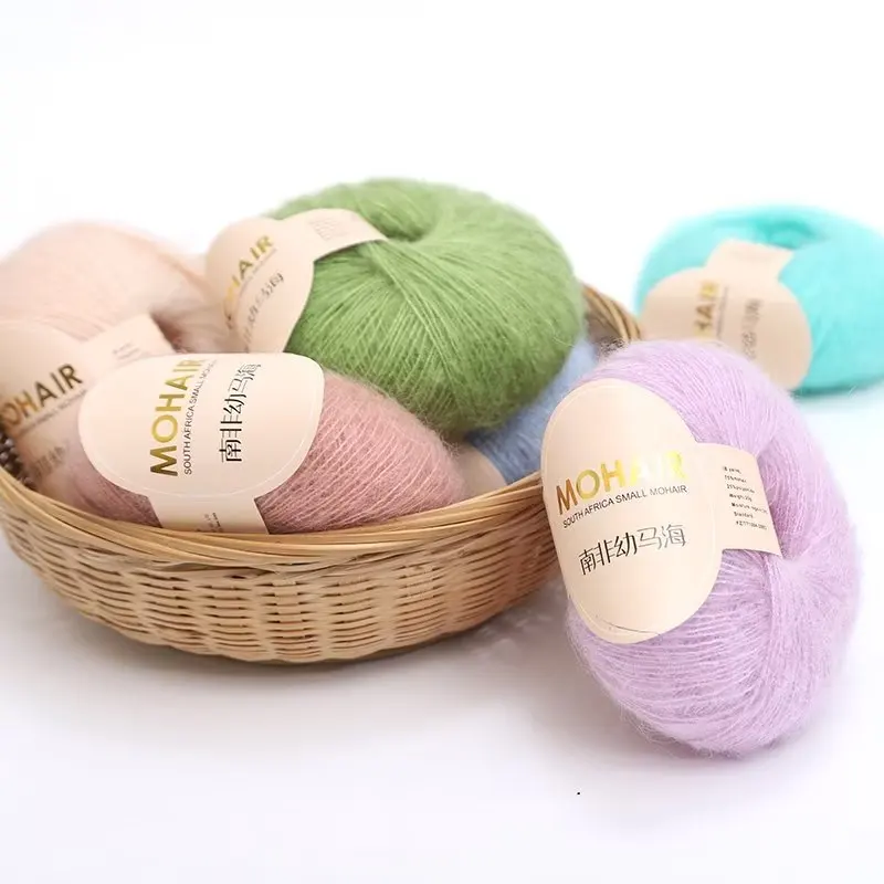 25g Mohair Yarn Extra Soft Warm Baby Wool Crochet Yarn for Hand Knitting Sweater Shawl Scarf DIY Material Supplies 5