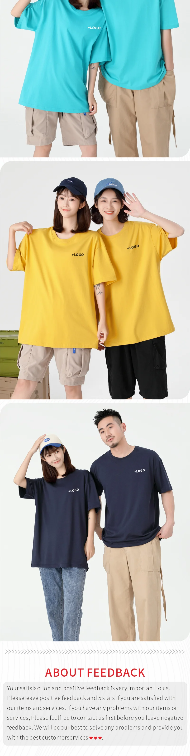 تي شيرت مخصص طباعة مجانية شعار صورة فضفاضة قصيرة الأكمام قميص فريق المؤسسة الرجال والنساء الثقافية 100% القطن