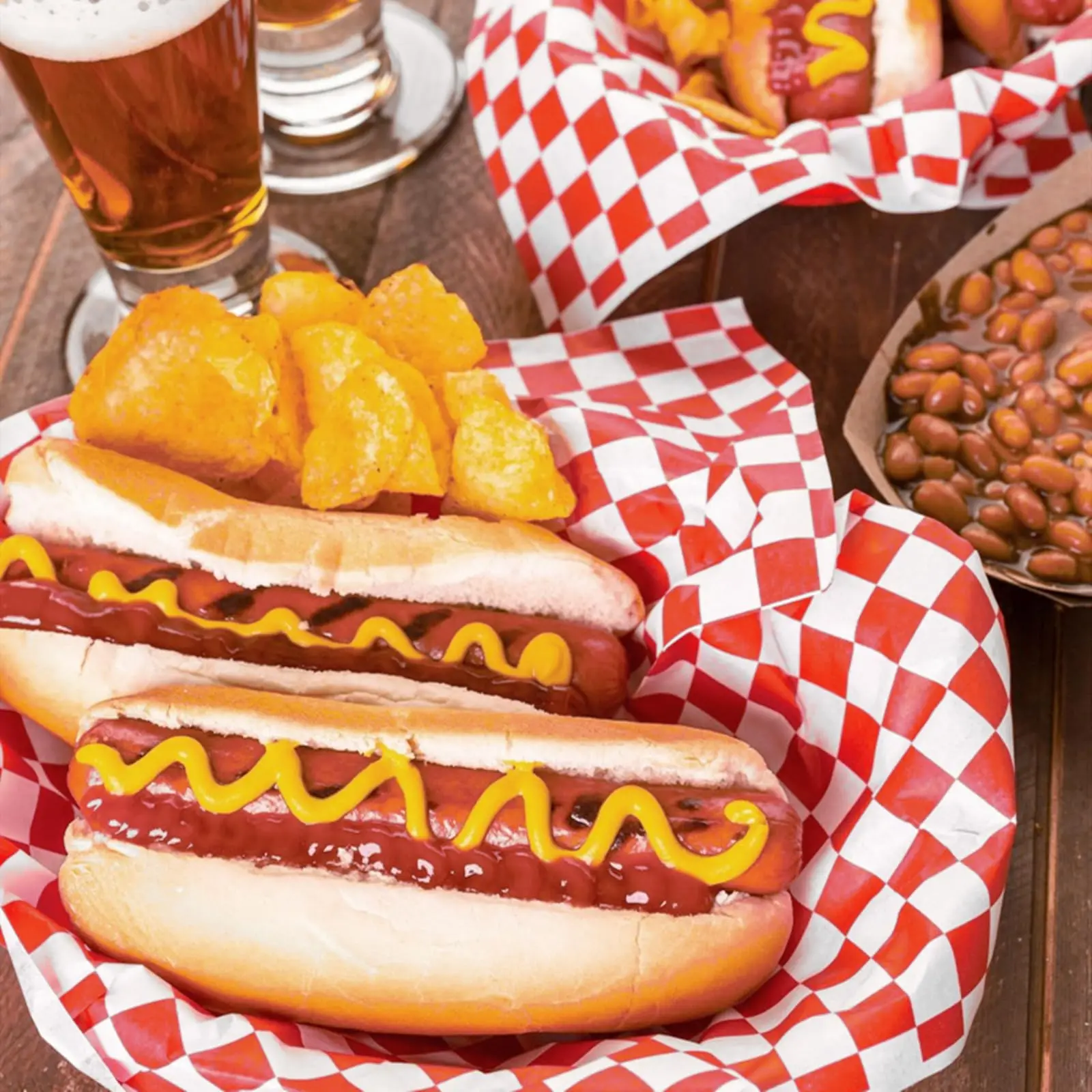 20-Pack Christmas-Themed Greaseproof Sandwich Wrapping Paper – Food-Grade Deli Paper Sh... - SKU GSWP1628 - UGI Packaging