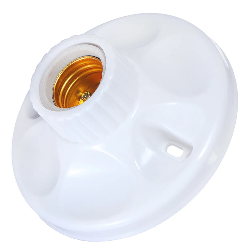 E27 LED Light Bulb Holder Round Square Fitting Socket with US Plug Switch E27 Base Hanging Lamp Socket 6A 220V-250V