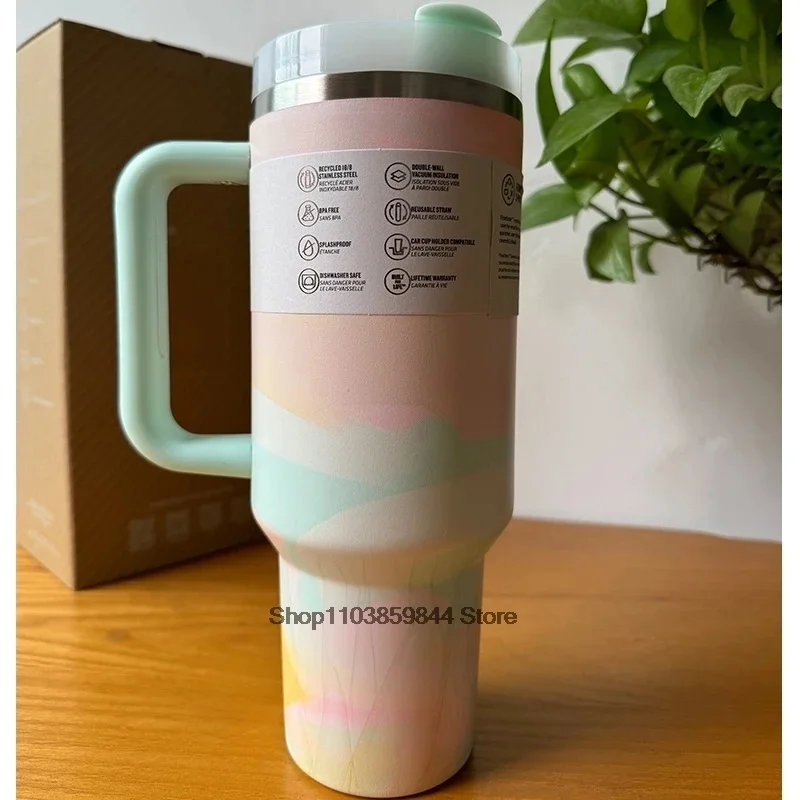 thumbnail image 1 of 2025 new Large Capacity 40Oz Stainless Steel Vacuum Flask - Insulated Tumbler Cup with Lids and Straws, Perfect for Travel, 1 of 5