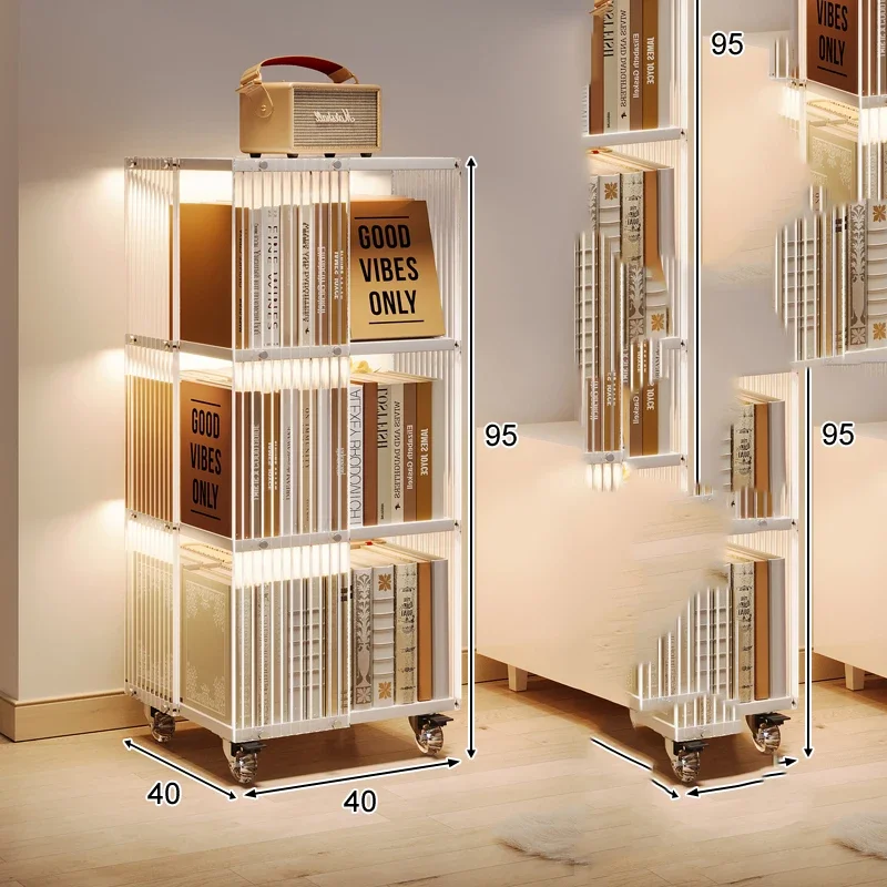 Shelf Living Room Sofas Bookcase Storage Organizer Books Rotating Bookshelf Display Cabinet Estanteria Libros Room Furniture