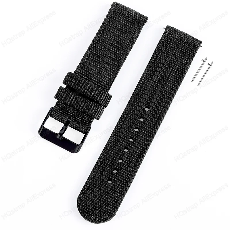 Colorful Nylon Watch Strap with Stainless Steel Buckle - Universal Quick Release Band
