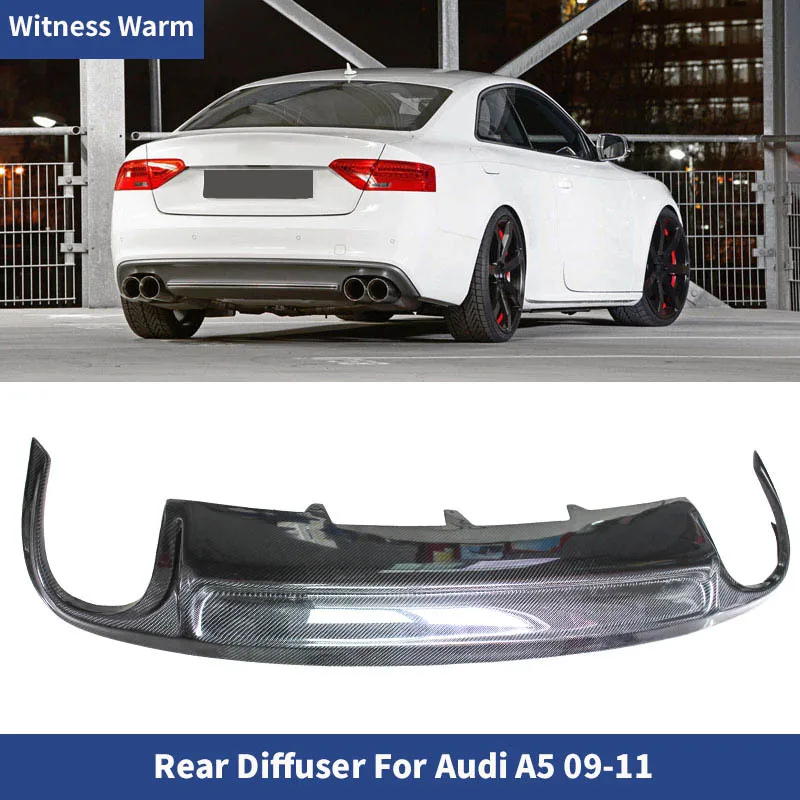 Carbon Fiber Rear Lip Diffuser Spoiler for Audi A5 S5 Style 2009-2011 Bumper Guard Car Styling | Автомобили и мотоциклы