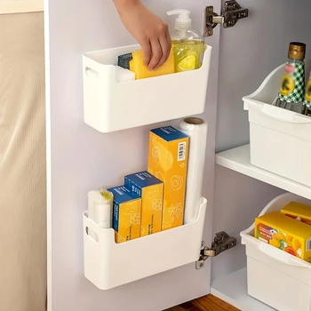 Kitchen Wall Mounted Cabinet Door Preservation Film Preservation Bag Storage Rack 1