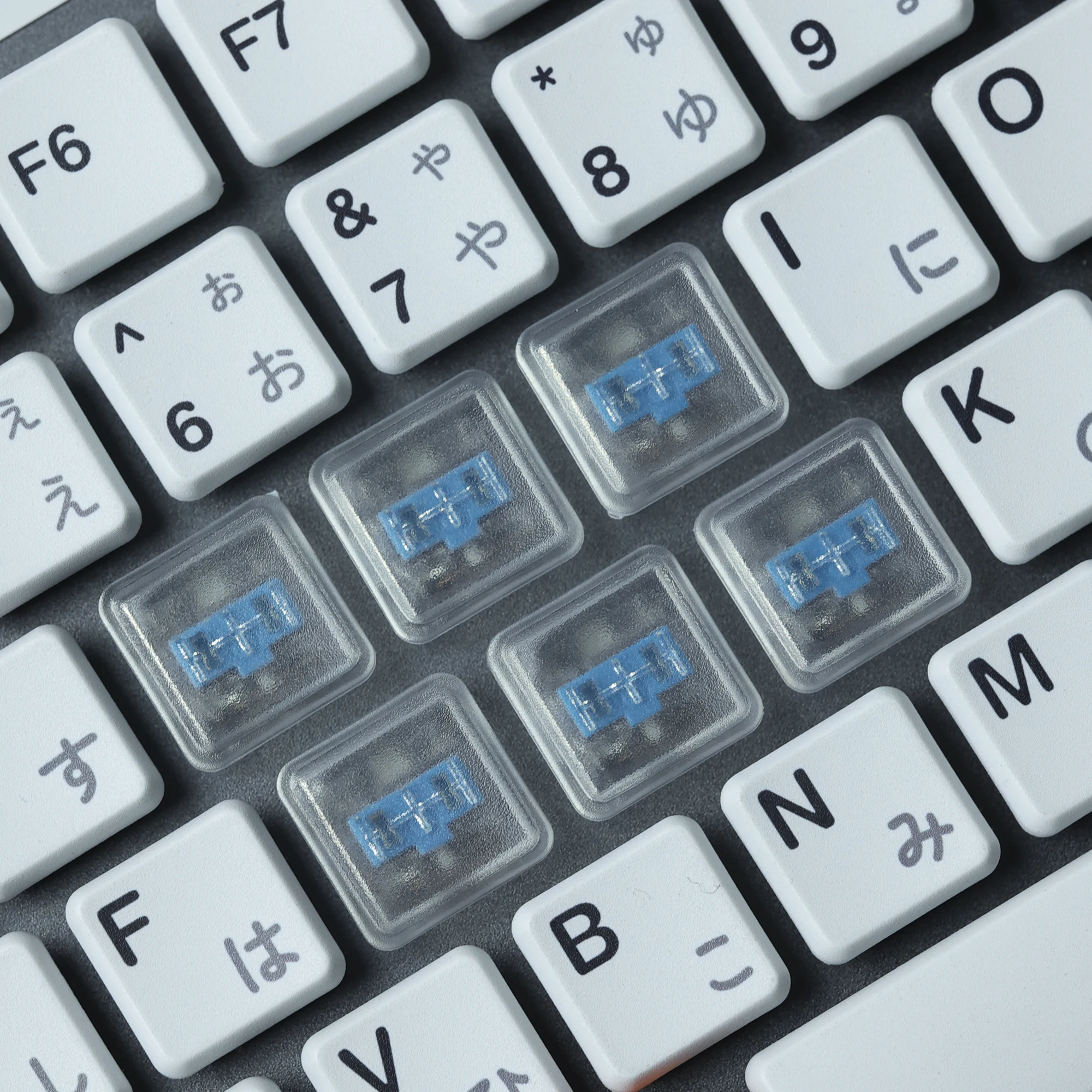 Chocfox Keycaps para Teclado Mecânico Baixo Perfil Pbt Keycaps para Kailh Chocolate Switch Ultra Fino Preto Branco Transparente 50 Pcs - Imagem 4