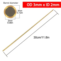 Premium Brass Tubes for DIY Crafting and Model Making - Various Diameters, 300mm Length, 0.5mm Wall Thickness (3mm)