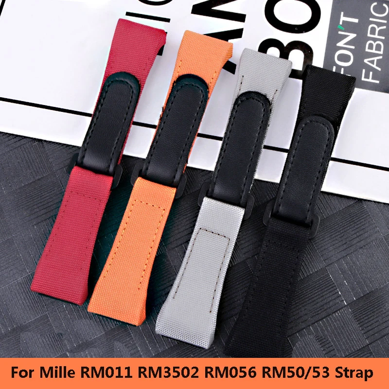 

Nylon Watchband for Qichard Mille RM011 RM3502 RM056 RM50/53 Canvas Watch Band Bracelet Wristwatches Band Mens Strap 25mm*20mm