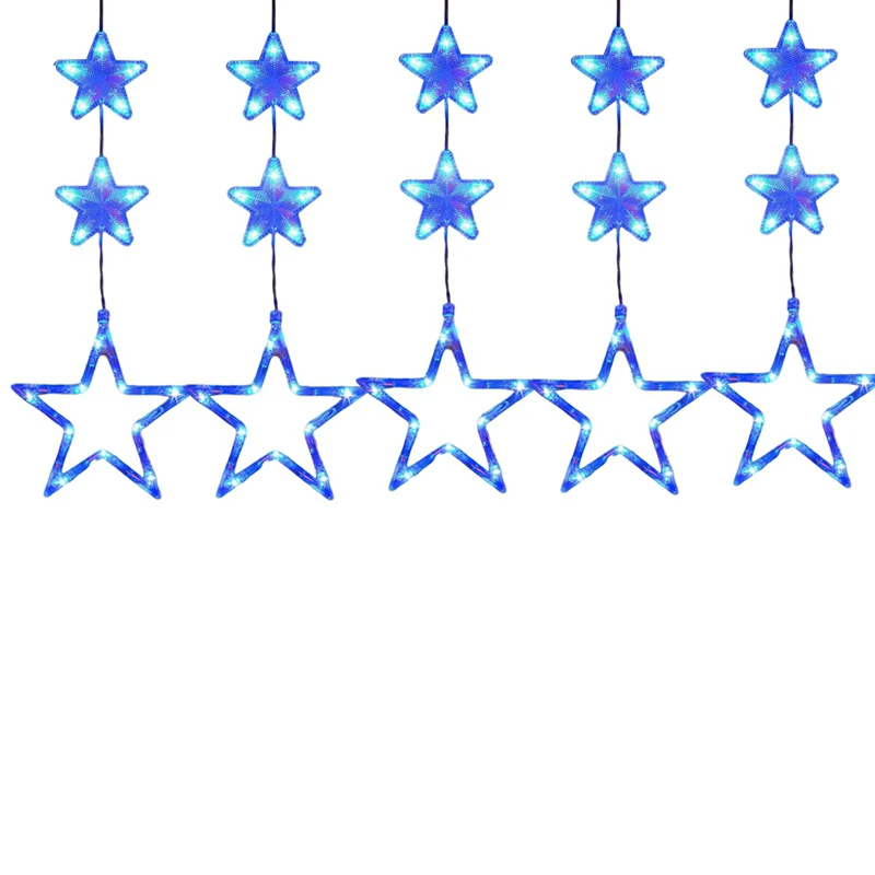 

Праздничная Звездная гирлянда, идеально подходит для Дня независимости, американское украшение для дома и сада