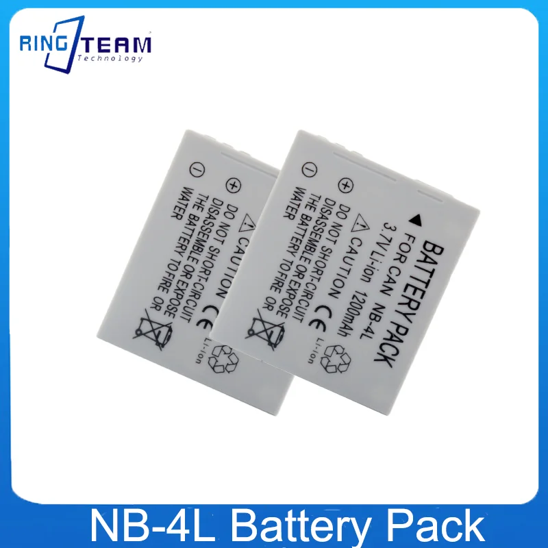 2 Pz Nb-4L Nb4L Nb 4L Pacco Batteria Per Canon Ixus 30 40 50 55 60 Powershot Sd780 Is Sd940 Is Sd960 Is Sd970 Is Sd1000 Sd1100 Is