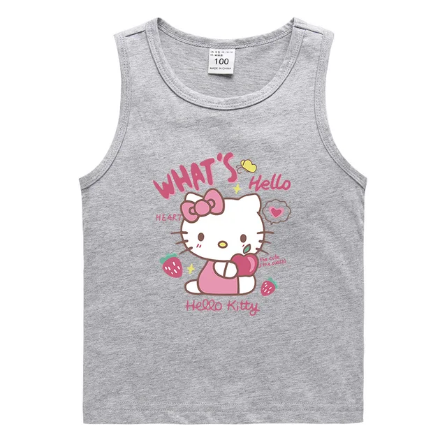 Kids Underwear Model Cotton Girls Tank Tops Candy Colored Girls Vest Children Si