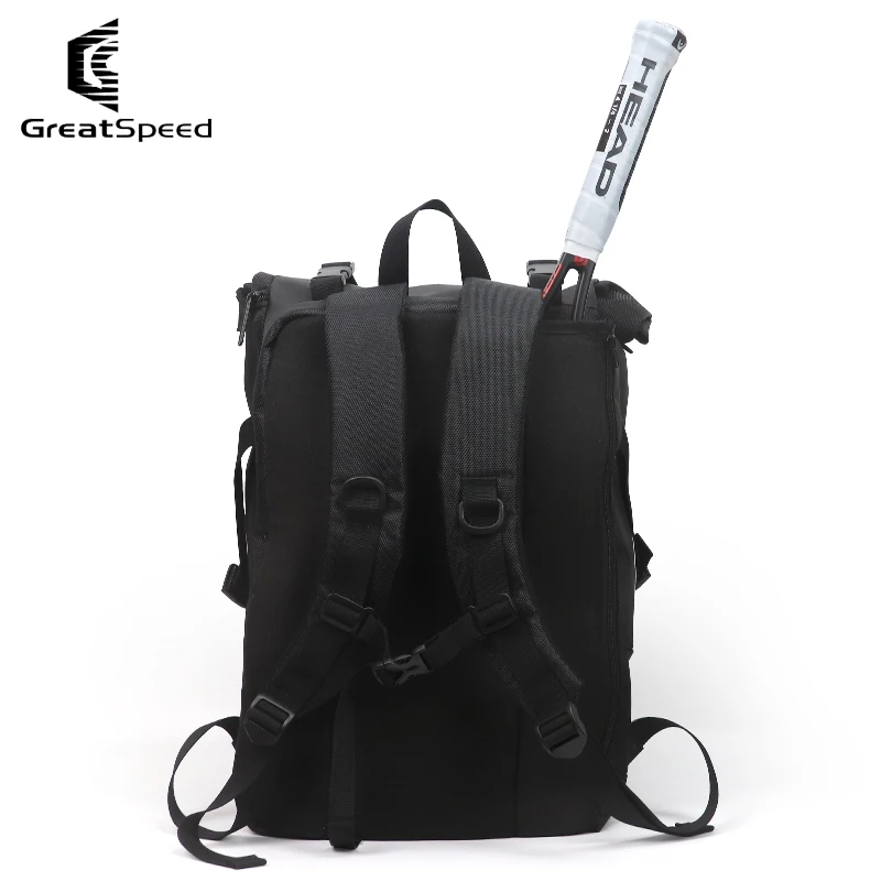 GreatSpeed Tennis Racket Bag Badminton Backpack with Show Compartment for 2 Rackets Female Male Racquet Sports Bags