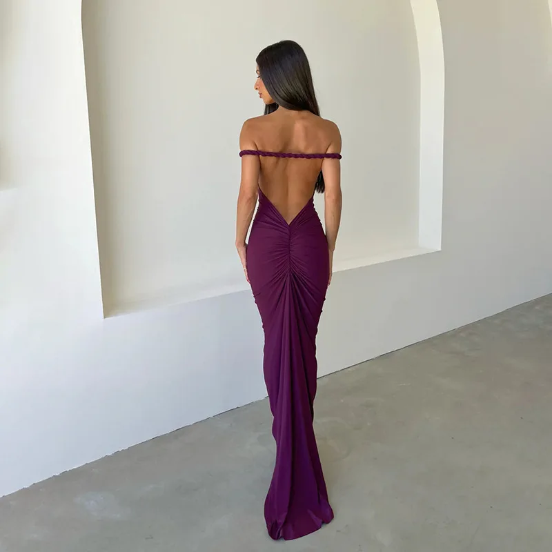 Sexy Backless Prom Dress Slim Fit senza maniche Party abito da sposa Robe De mariee gonna Casual estiva su misura Vestido