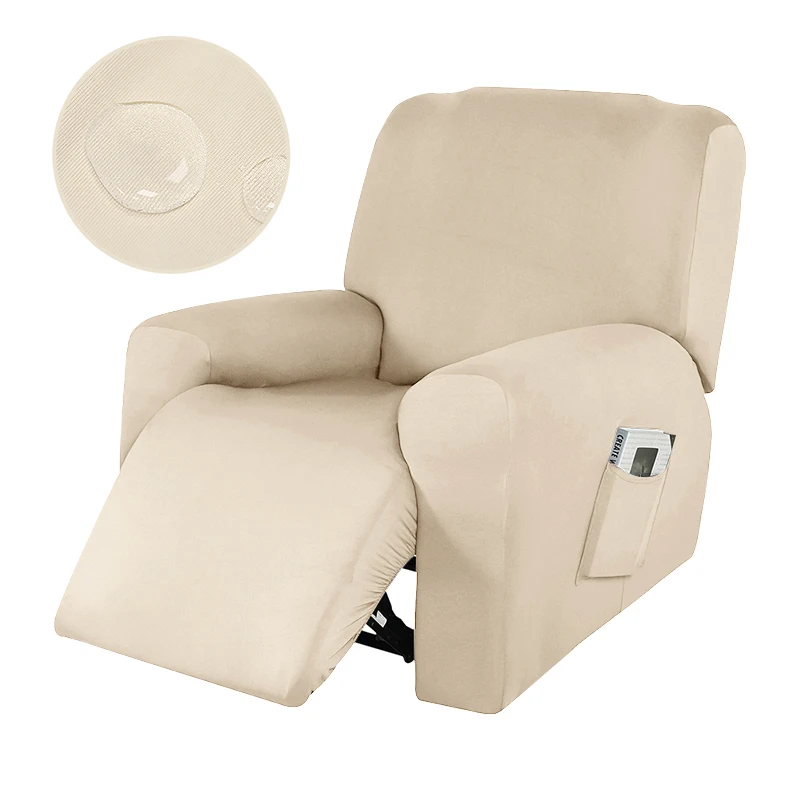 Waterproof Recliner Sofa Cover Non-slipMilk Silk Sofa Cover For Living Room Single Sofa Chair Couch Cover Armchair Covers Home 5