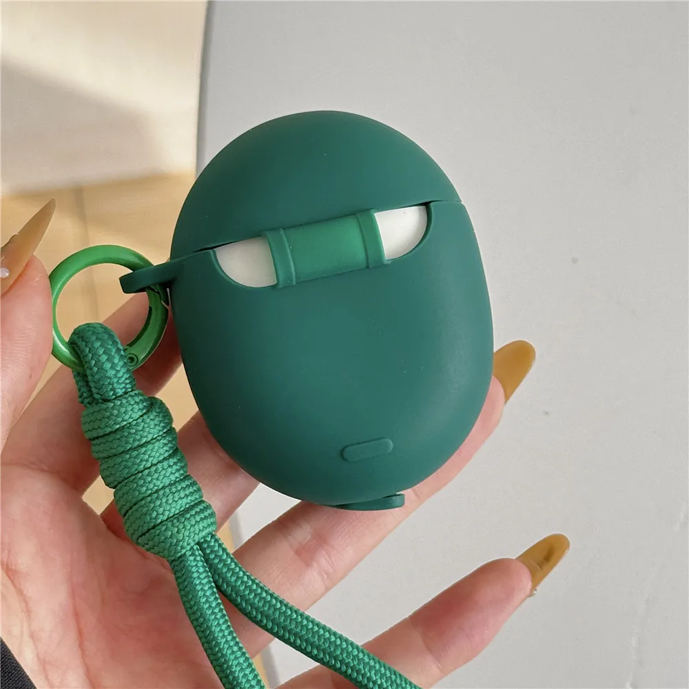 Silicone Protective Case with Rope Buckle for Bluetooth Earphones - Anti-Loss and Dustproof Design