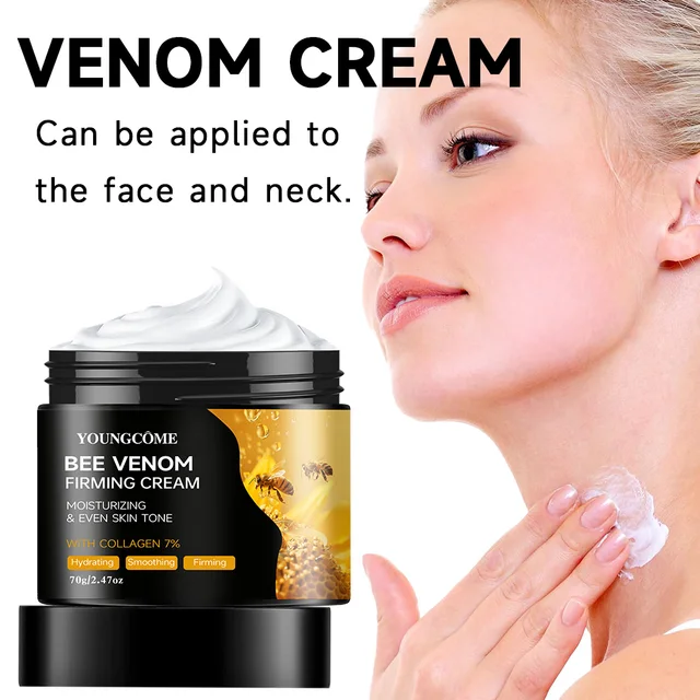Premium Bee Venom Cream for Face & Neck - Collagen Boost, Skin Tightening, Natural Moisturizer for Sensitive Skin, Non-Greasy 2