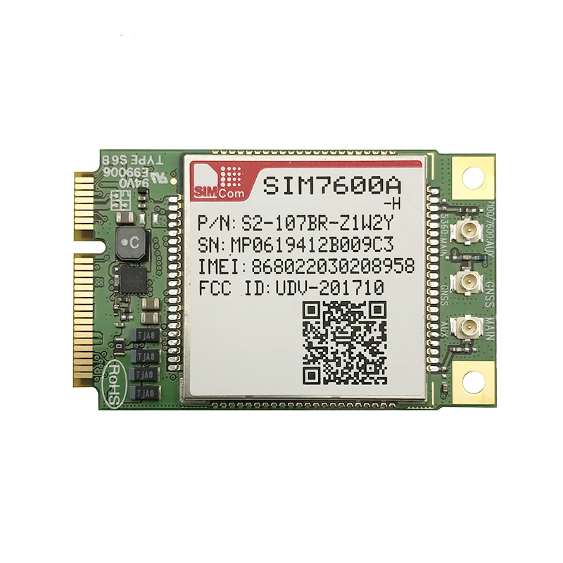 

SIMCOM SIM7600A-H LTE Cat4 MINI PCIE Module With GPS For North America B2/B4/B5/B12 Band Replace Quectel EC25-A EC25-AF Modem