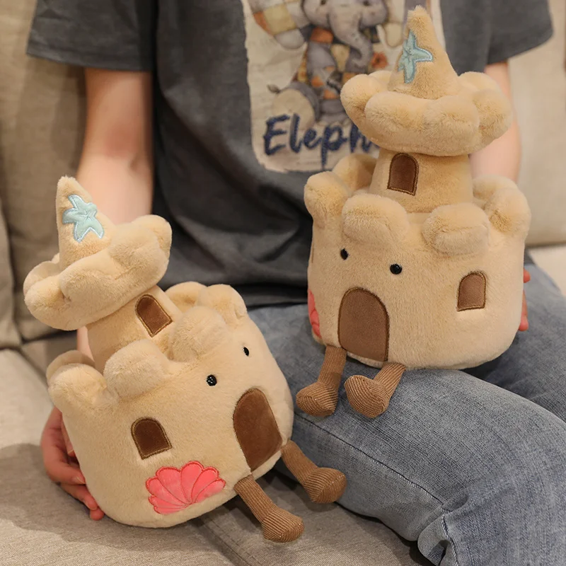 High Quality Brown Fortress Lighthouse Plush Dolls Office Decor Soft Baby Comfort Dolls Birthday Christmas Gifts For Kids
