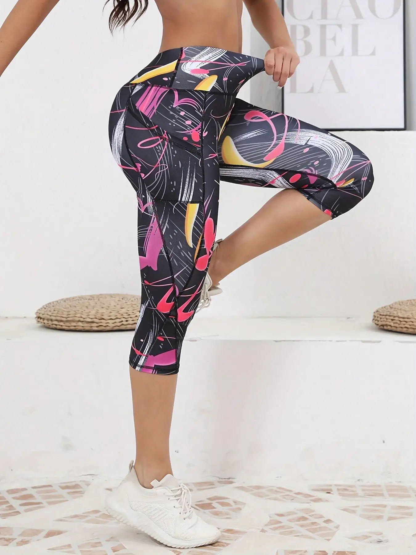 Printed Women’s Leggings with Pockets High Waist Yoga Pants Fitness Running Exercise Leggings Best Sellers In Women's Clothing