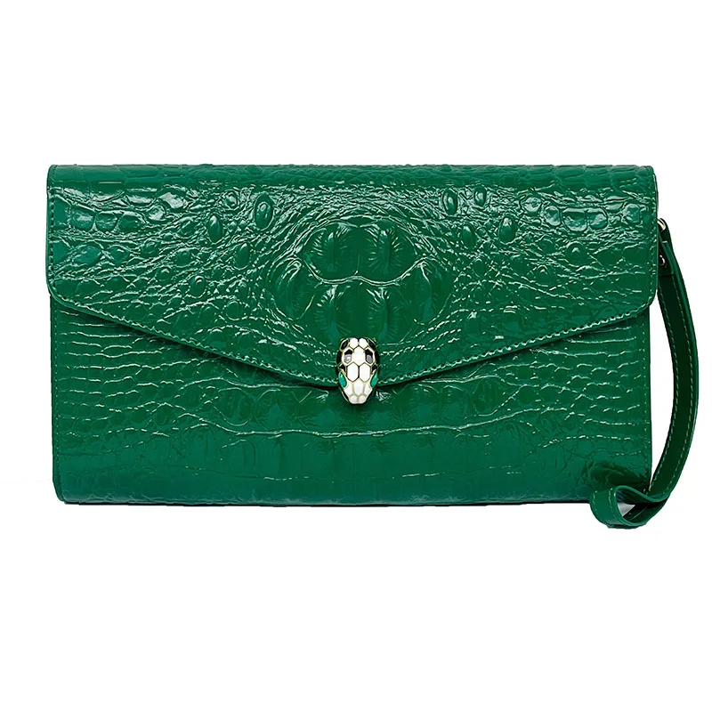 حقيبة كتف بنمط تمساح للنساء ، حقائب يد بسعة كبيرة...