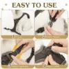 VavoPaw Cat Harness and Leash Set for Walking Adjustable Kitten Vest Harness with Reflective Strip Breathable Mesh Cat Harness 5