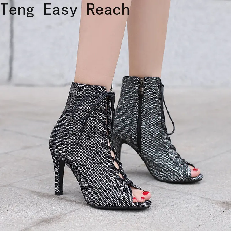 Fashion Women Dance Sandals Open Toe Gladiator Sexy Comfort Thin HIgh Heels Party Ballroom Latin Dance Shoes Woman's Plus Size46