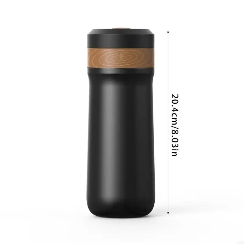 Stainless Steel Travel French Press Coffee Maker Outdoor Travel Kettle Portable French Press Suitable for Office or Home
