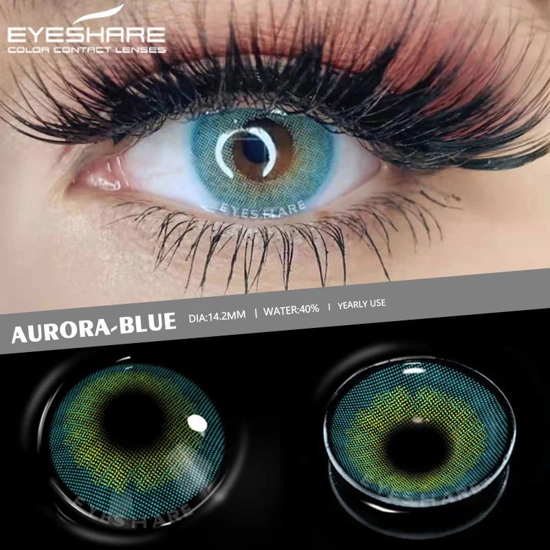 EYESHARE 1 Pair Color Contact Lenses for Eyes Beautiful Pupil Contact Lens Yearly Use Cosmetic Beauty Eye Lenses Colored Lenses