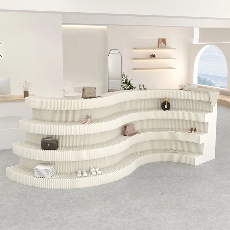 Shopping Mall Window Products Showcases Product Booth Display Racks Multi-layer Shelves Display Racks Foldable Mobile Shelves