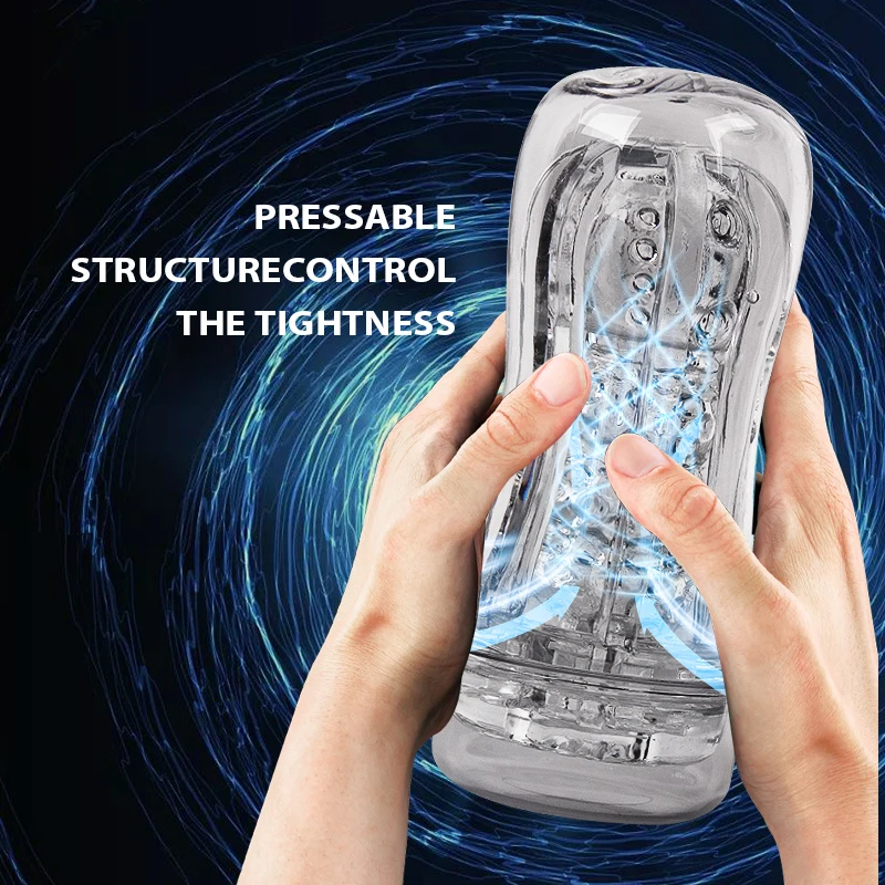 Reusable Male Masturbation Cup Soft Transparent Vagina Adult Endurance Exercise Vacuum Pocket Cup for Men male masturbator male masturbator cup male masturbation aid