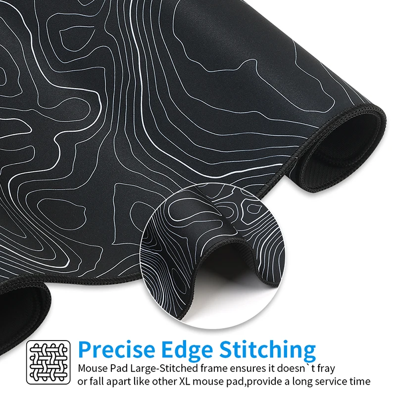 Gaming Mousepad Mouse Pad Computer Desk Mat Non-Slip Rubber Stitched Edge Gaming Mousepad