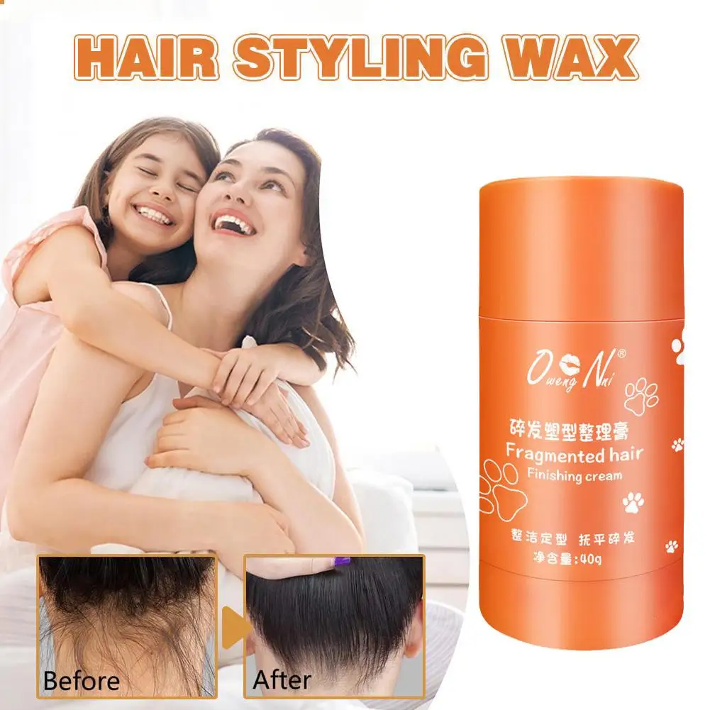 

40g Hair Styling Waxes Stick Cream Broken Frizz Hair Fluffy Portable Shiny Control Gel Fixed Crea Care Smooth Finishing Art N4S0