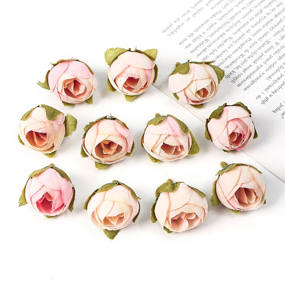 10/20/50 Stück Rosenknospen, künstliche Blumen aus Seide, 2 cm, künstliche Blumenköpfe für Heimdekoration, Hochzeitsdekoration, DIY, Brautkranz-Zubehör – Detail 19